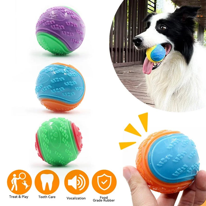 Soft and Durable Dog Ball - Fun and Dental Cleaning in One Toy!