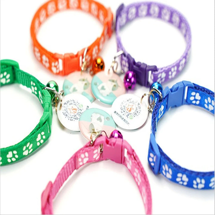 Playful Paws Printed Cat Collar with Bell