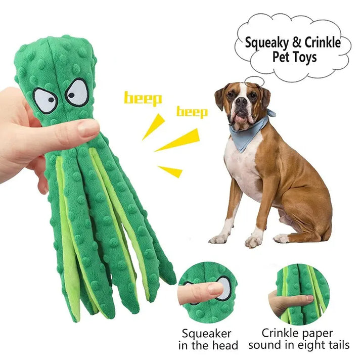 Interactive Plush Toy for Dogs - The Octopus Your Puppy Will Love!