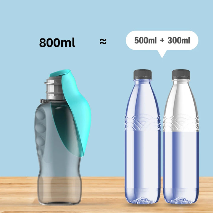 Portable Dog Water Bottle - 800ml - Ideal for Walks and Trips!